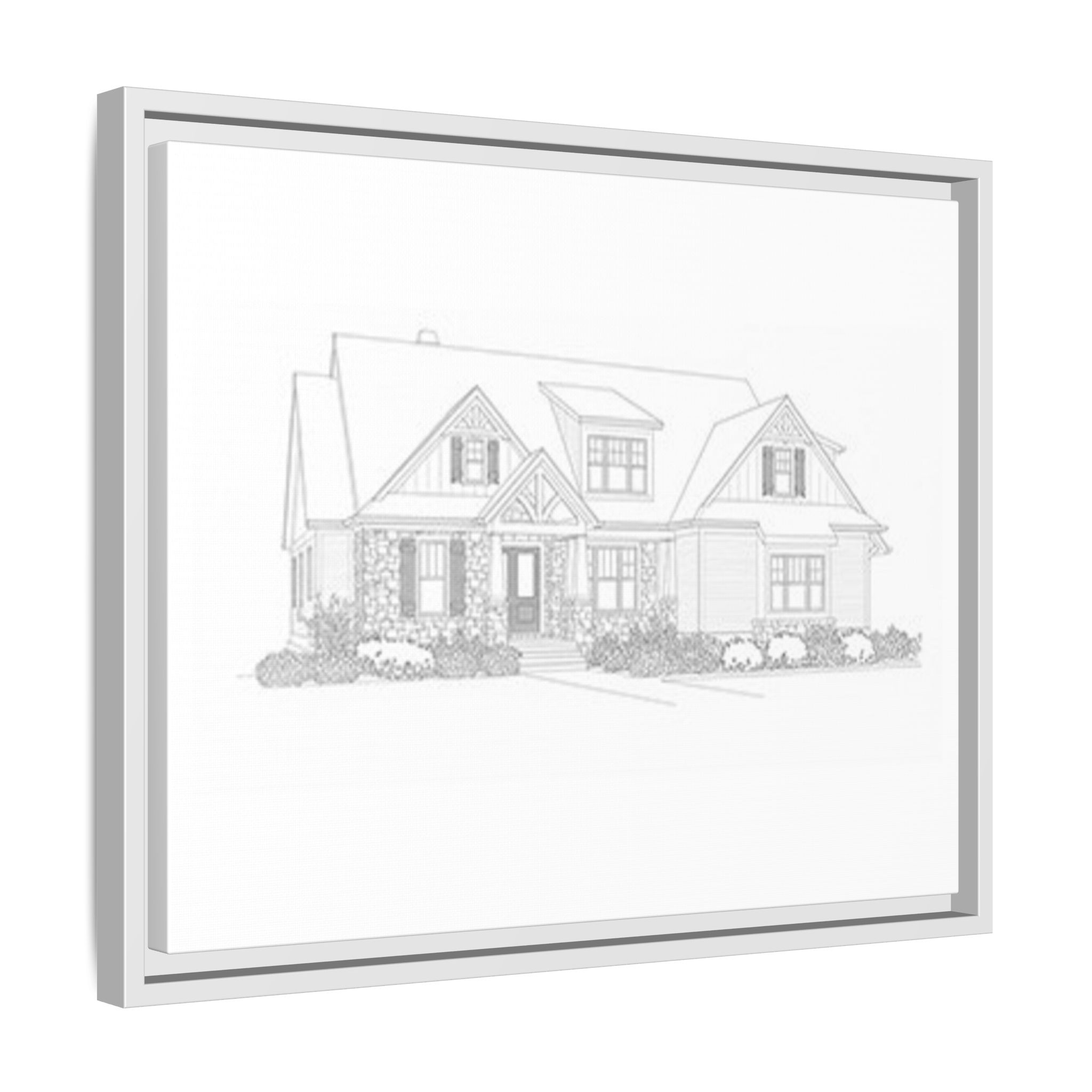 Custom Framed Matte Canvas House Sketch — Architectural Wall Art - Image 7