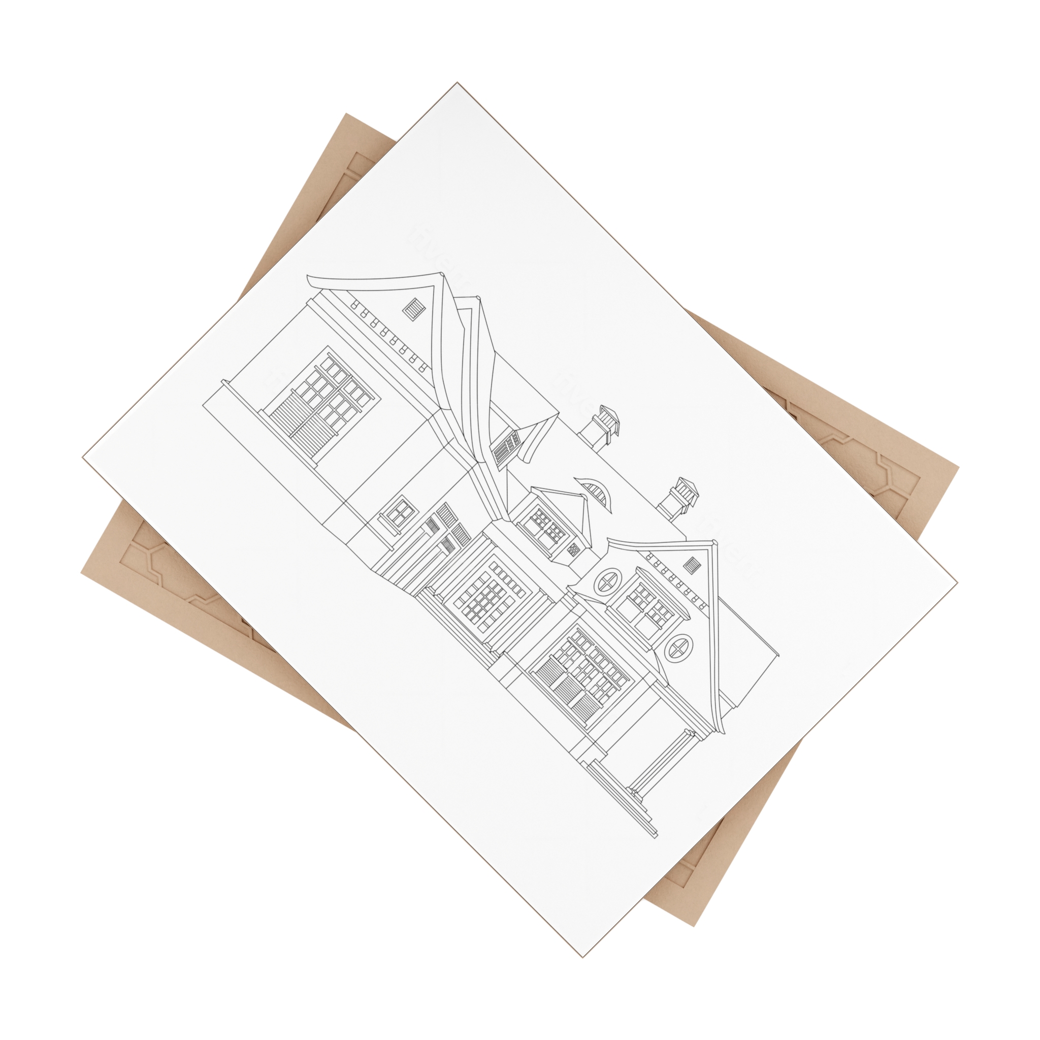 Custom Ceramic Photo Tile — Custom Architectural House Sketch Keepsake - Image 3
