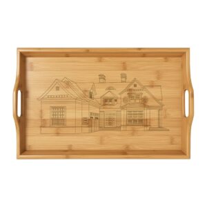 Custom Home Engraved Bamboo Serving Tray